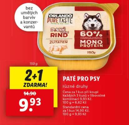 ORLANDO PURE TASTE Paté pro psy