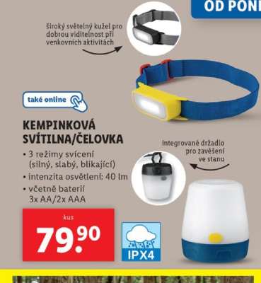 Kempinková svítilna/čelovka