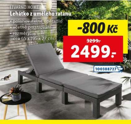 LIVARNO HOME Lehátko z umělého ratanu