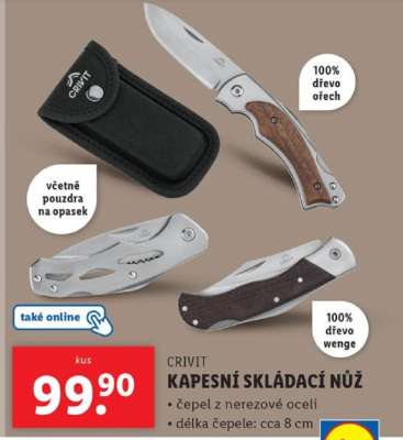 CRIVIT KAPESNÍ SKLÁDACÍ NŮŽ