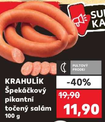 KRAHULÍK Špekáčkový pikantní točený salám 100 g
