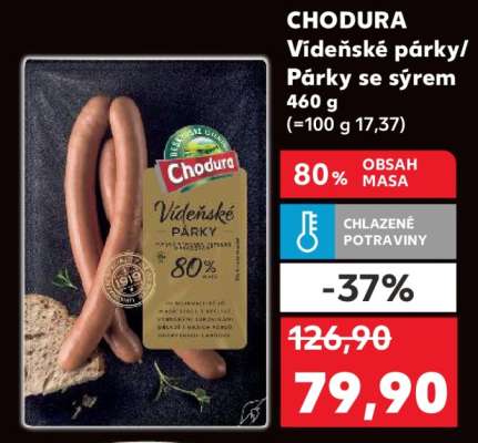 CHODURA Vídeňské párky/ Párky se sýrem