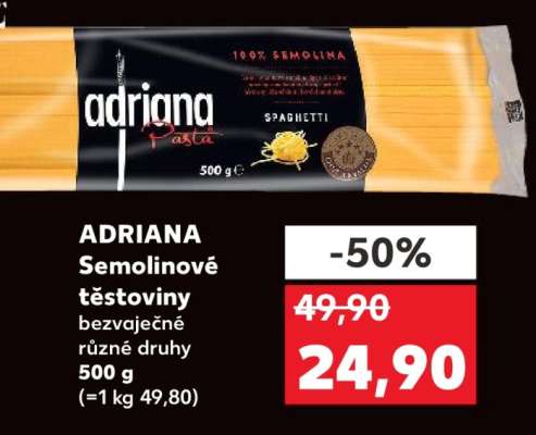 Adriana Semolinové těstoviny