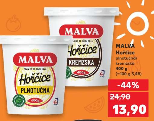 Malva Hořčice plnotučná, kremžská