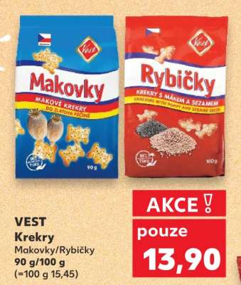 VEST Krekry Makovky/Rybičky