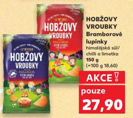 HOBŽOVY VROUBKY Bramborové lupínky