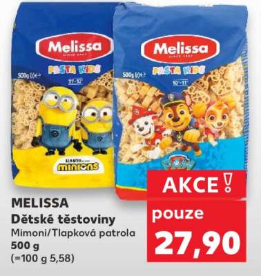MELISSA Dětské těstoviny Mimoni/Tlapková patrola