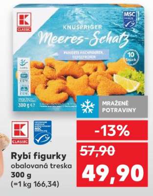 Rybí figurky obalovaná treska 300 g