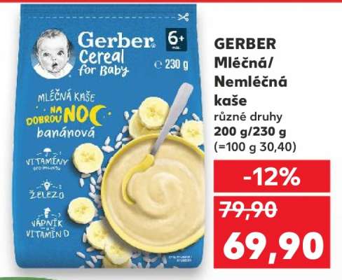 GERBER Mléčná/ Nemléčná kaše