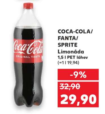 COCA-COLA/ FANTA/ SPRITE Limonáda