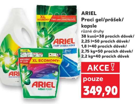 ARIEL Prací gel/prášek/ kapsle