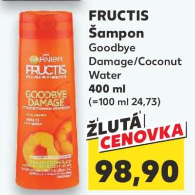 FRUCTIS Šampon Goodbye Damage/Coconut Water