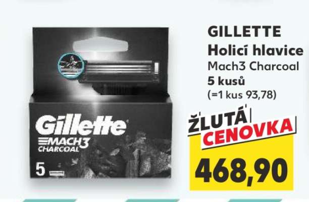 GILLETTE Holicí hlavice Mach3 Charcoal