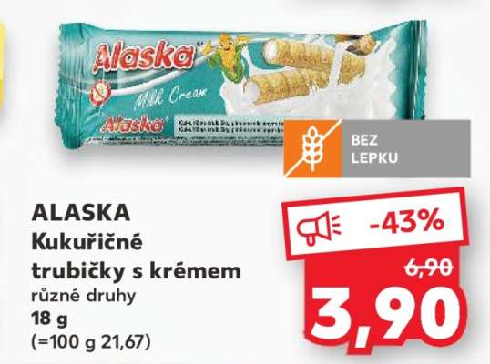 Alaska kukuřičné trubičky s krémem