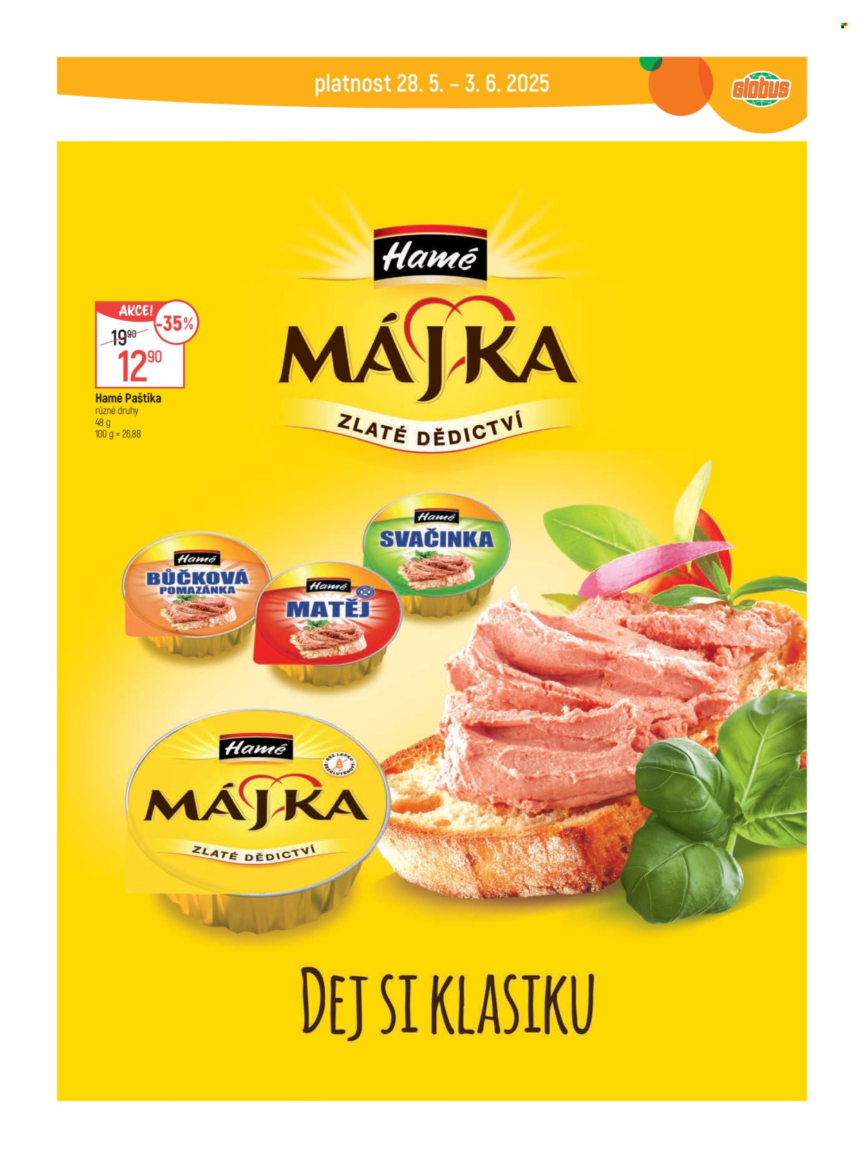 Leták Globus - 28.5.2025 - 3.6.2025. Strana 1