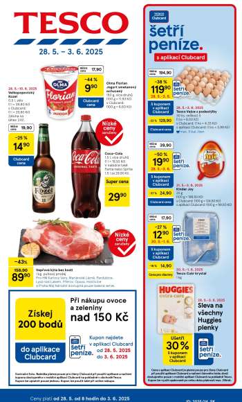 thumbnail - Leták TESCO - Clubcard šetří peníze.