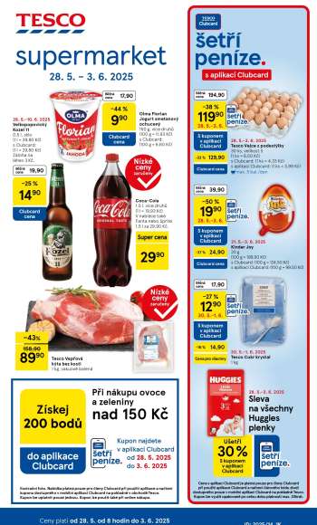 Leták TESCO supermarket - 28.5.2025 - 3.6.2025.