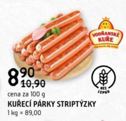 Kuřecí párky Striptýzky