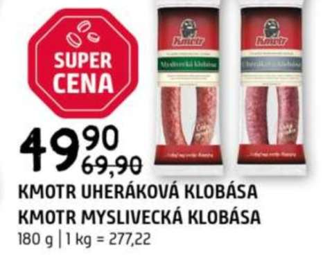 KMOTR UHERÁKOVÁ KLOBÁSA KMOTR MYSLIVECKÁ KLOBÁSA