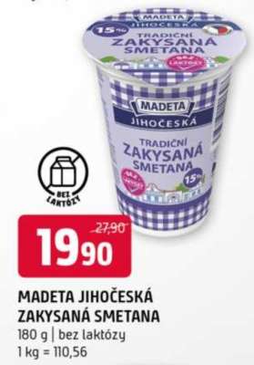 Madeta Jihočeská zakysaná smetana
