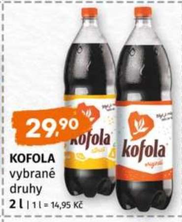 Kofola, vybrané druhy,