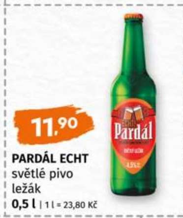 PARDÁL ECHT světlé pivo ležák