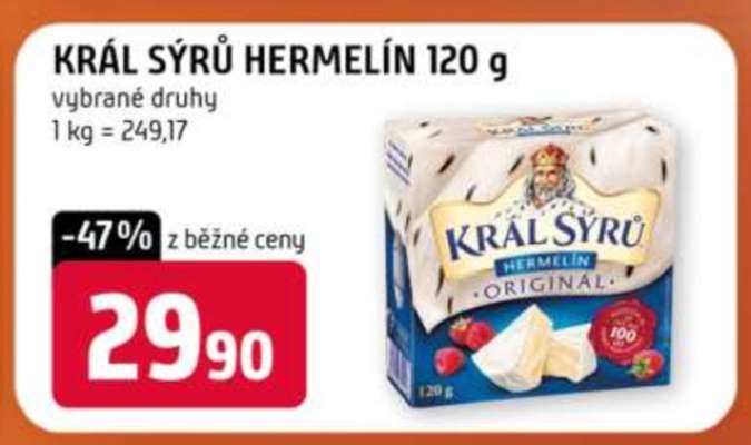 Král sýrů Hermelín 120 g