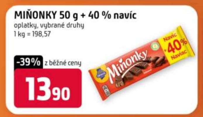 MIŇONKY 50 g + 40 % navíc