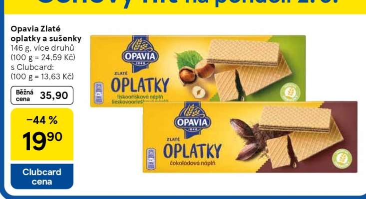 Opavia Zlaté oplatky a sušenky
