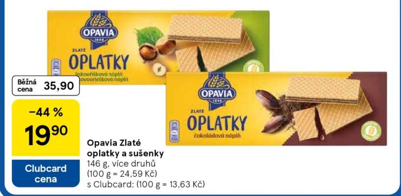 Opavia Zlaté oplatky a sušenky