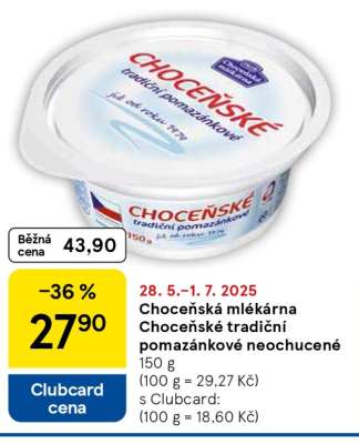 Choceňská Mlékárna Choceňské Tradiční pomazánkové neochucené