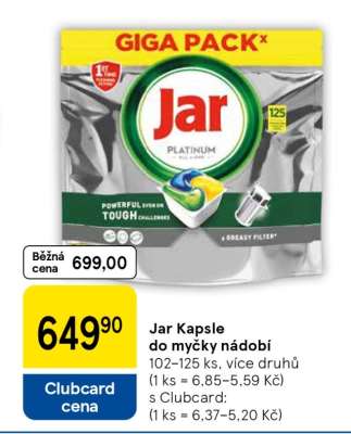Jar Kapsle do myčky nádobí