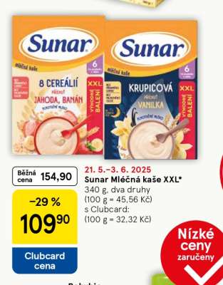 SUNAR MLÉČNÁ KAŠE XXL