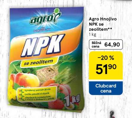 Agro Hnojivo NPK se zeolitem