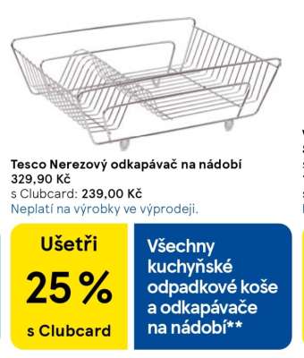 Tesco Nerezový odkapávač na nádobí