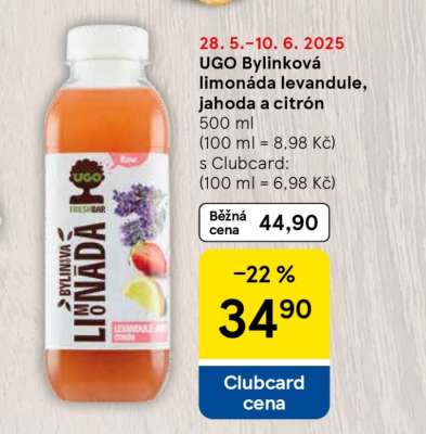 UGO Bylinková limonáda levandule, jahoda a citrón