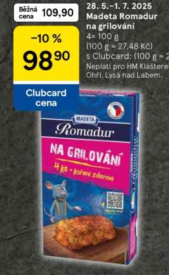 Madeta Romadur na grilování