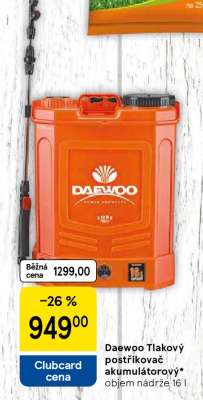 Daewoo Tlakový postřikovač akumulátorový
