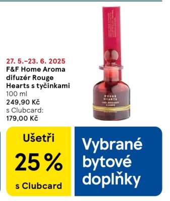 F&F Home Aroma difuzér Rouge Hearts s tyčinkami