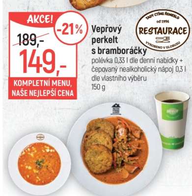 Vepřový perkelt s bramboráčky