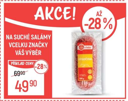 Na suché salámy Vcelku značky Váš Výběr