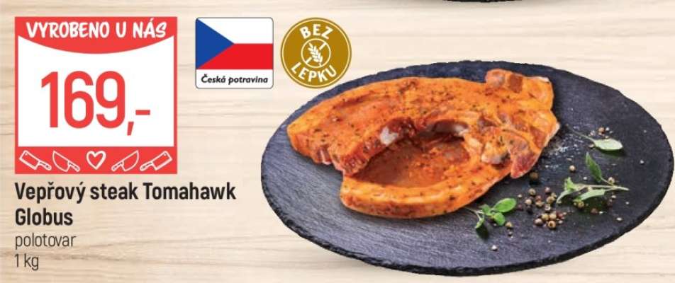 Vepřový steak Tomahawk Globus