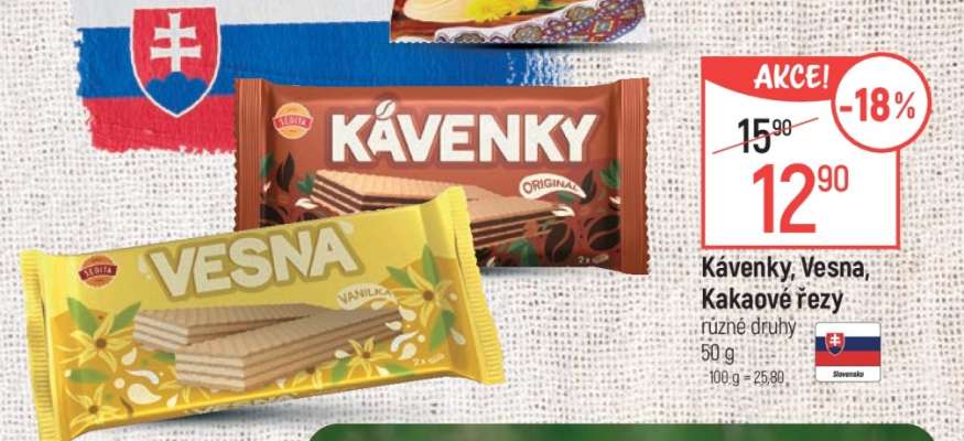 Kávenky, Vesna, Kakaové řezy,