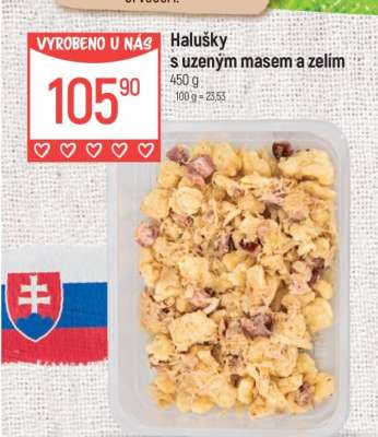 Halušky s uzeným masem a zelím