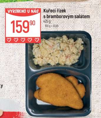 Kuřecí řízek s bramborovým salátem