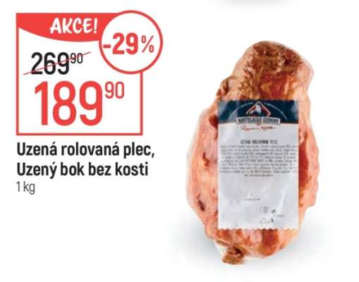 Uzená rolovaná plec, Uzený bok bez kosti