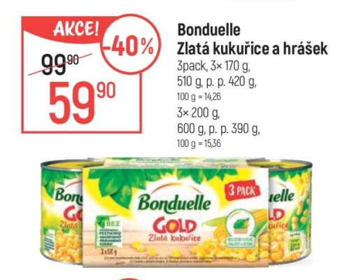 Bonduelle Zlatá kukuřice a hrášek
