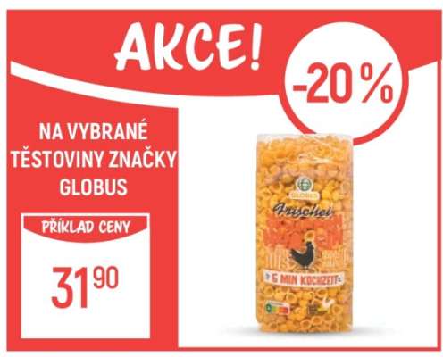 Vybrané těstoviny značky Globus