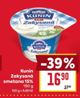 Kunín Zakysaná smetana 15%