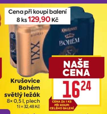 Krušovice Bohém světlý ležák